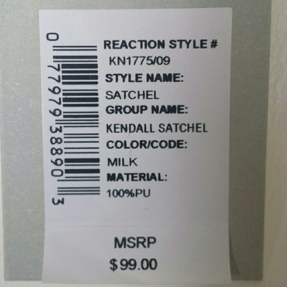 Kenneth Cole Reaction Milk Satchel Purse - Picture 4 of 4